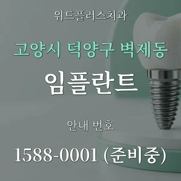 고양시 덕양구 벽제동 임플란트 대표 안내 그래픽
