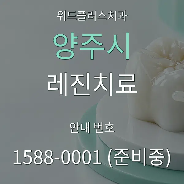 양주시 레진치료 대표 안내 그래픽