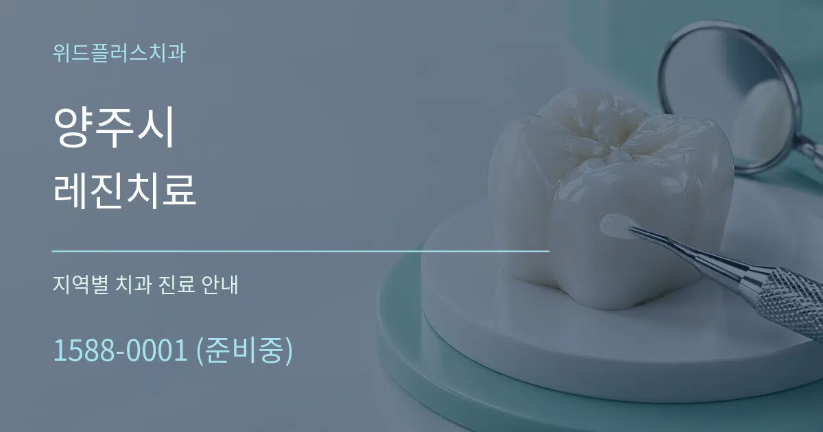 양주시 레진치료 대표 안내 그래픽