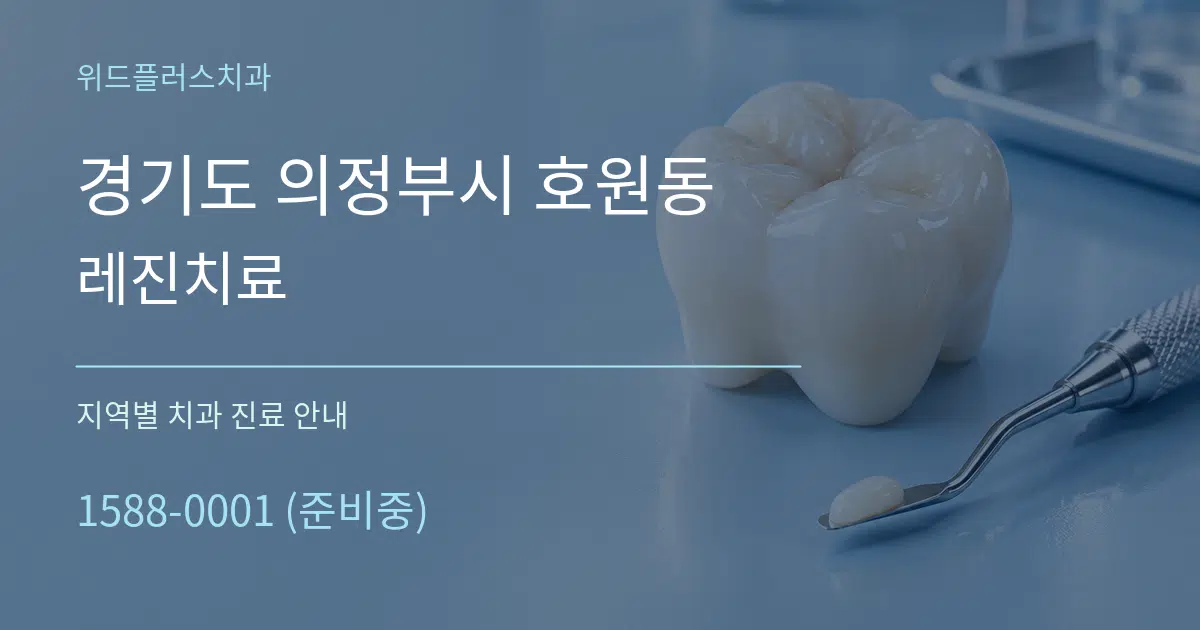 경기도 의정부시 호원동 레진치료 대표 안내 그래픽
