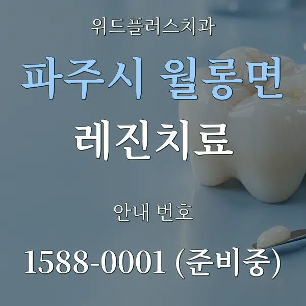 파주시 월롱면 레진치료 대표 안내 그래픽