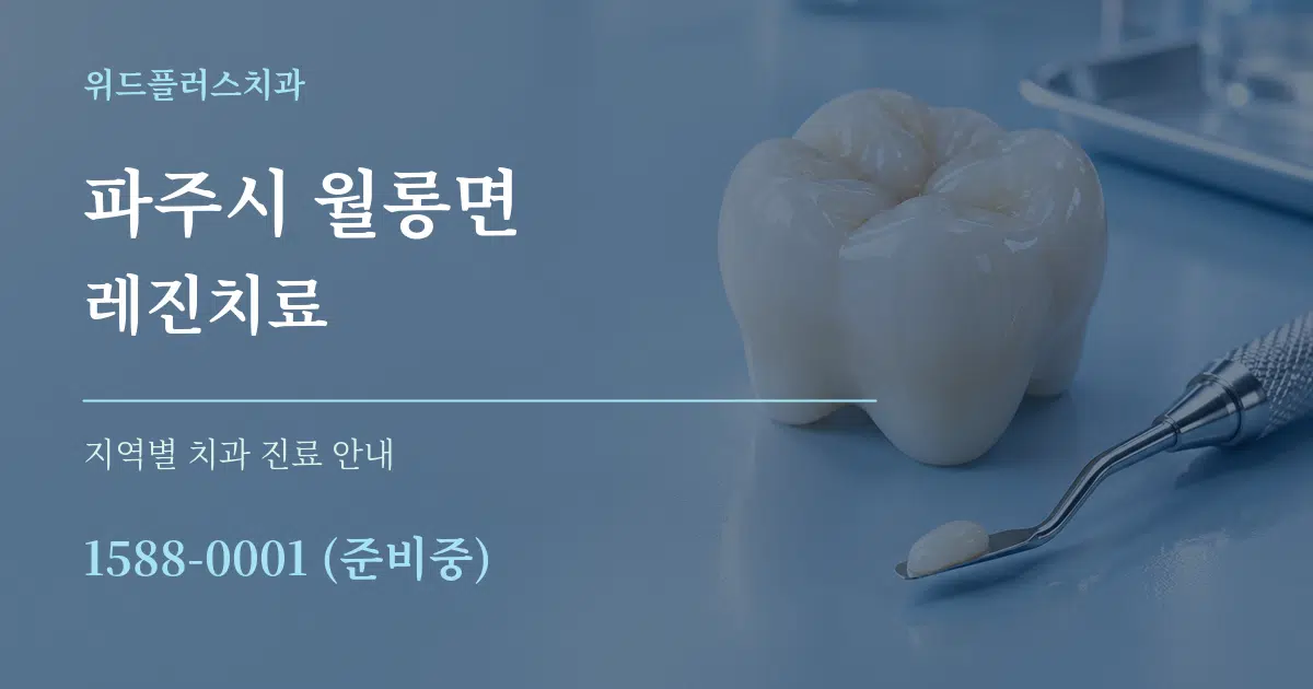 파주시 월롱면 레진치료 대표 안내 그래픽