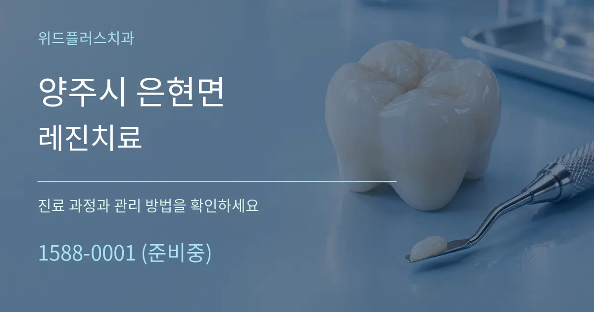 양주시 은현면 레진치료 서비스 이용 안내 그래픽