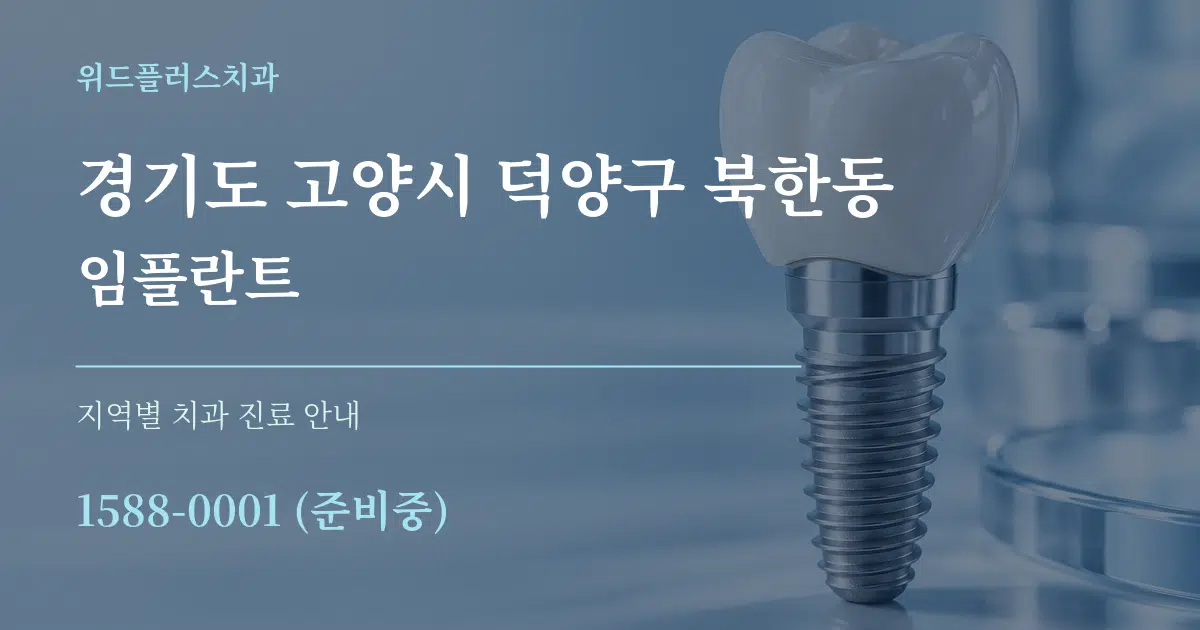 경기도 고양시 덕양구 북한동 임플란트 대표 안내 그래픽