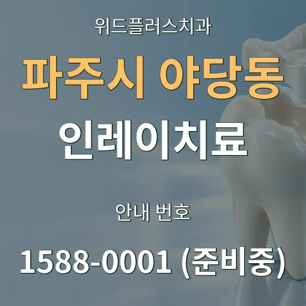파주시 야당동 인레이치료 대표 안내 그래픽