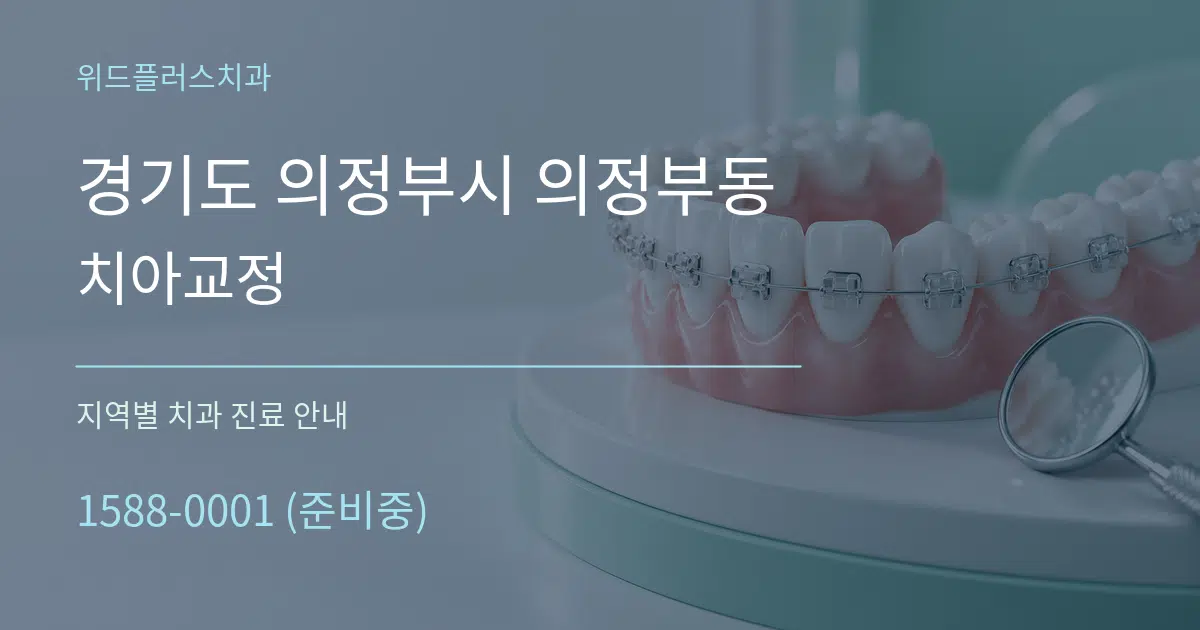 경기도 의정부시 의정부동 치아교정 대표 안내 그래픽
