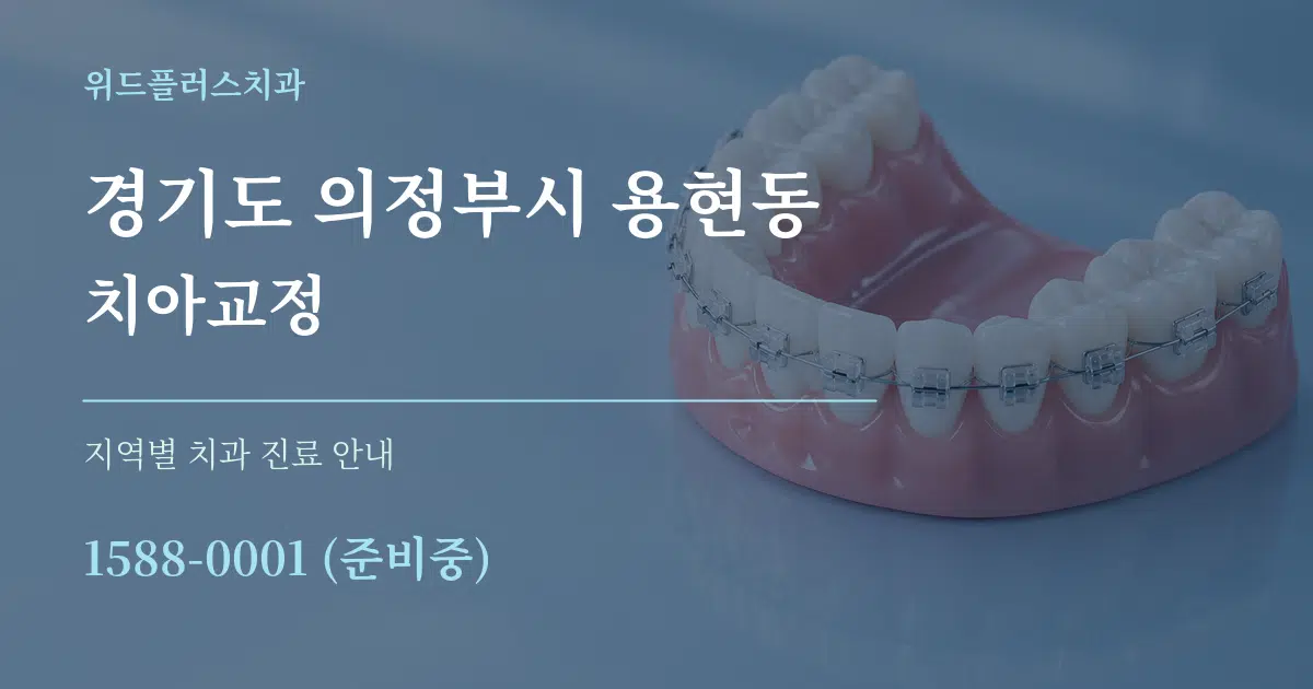 경기도 의정부시 용현동 치아교정 대표 안내 그래픽