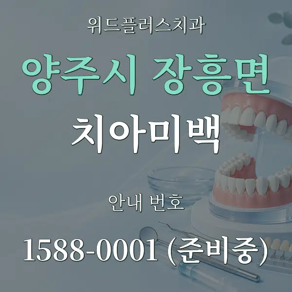 양주시 장흥면 치아미백 대표 안내 그래픽