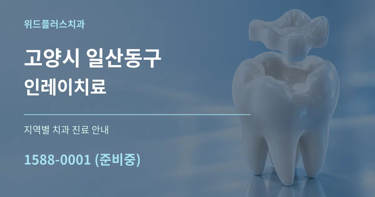 고양시 일산동구 인레이치료 대표 안내 그래픽