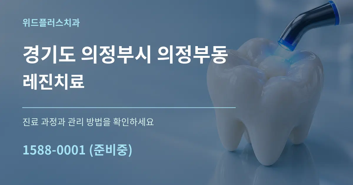 경기도 의정부시 의정부동 레진치료 서비스 이용 안내 그래픽
