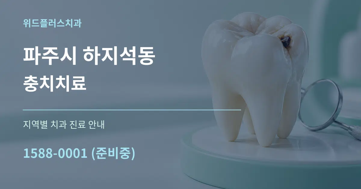 파주시 하지석동 충치치료 대표 안내 그래픽