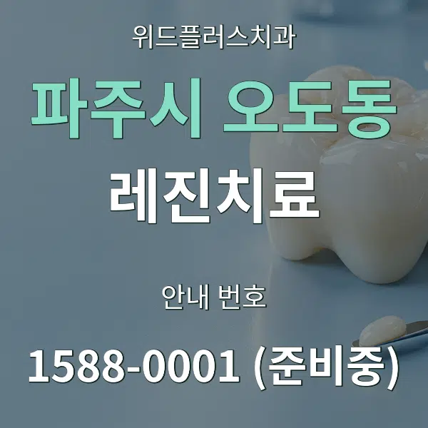 파주시 오도동 레진치료 대표 안내 그래픽