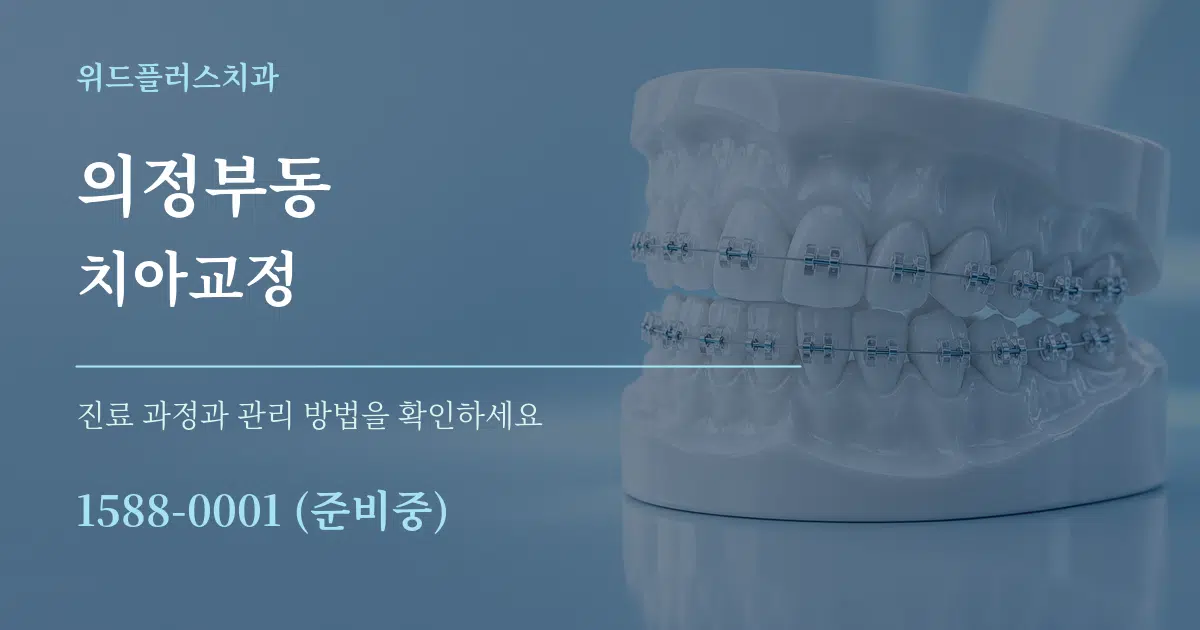 의정부동 치아교정 서비스 이용 안내 그래픽
