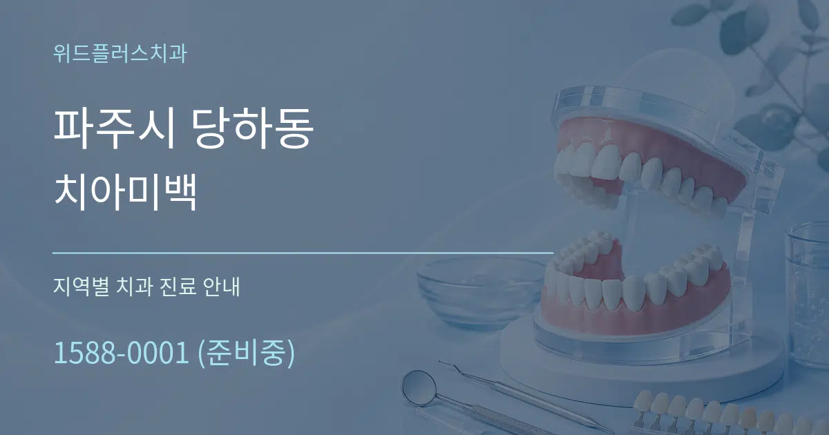 파주시 당하동 치아미백 대표 안내 그래픽