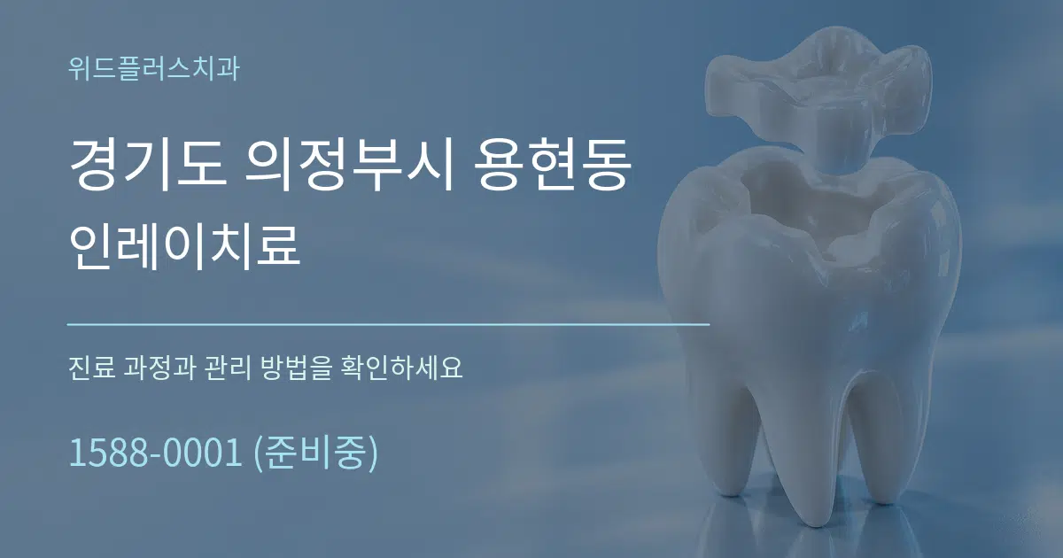 경기도 의정부시 용현동 인레이치료 작업 조건 안내 그래픽