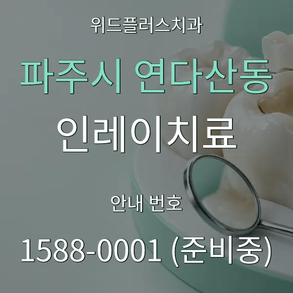 파주시 연다산동 인레이치료 대표 안내 그래픽
