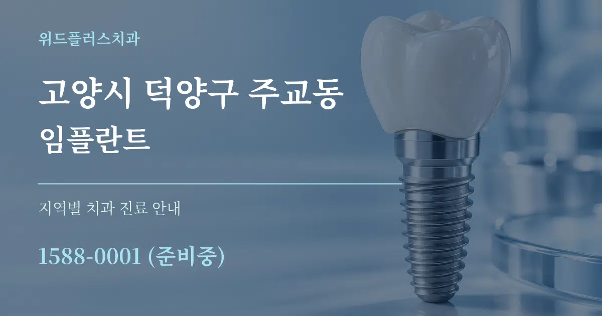 고양시 덕양구 주교동 임플란트 대표 안내 그래픽