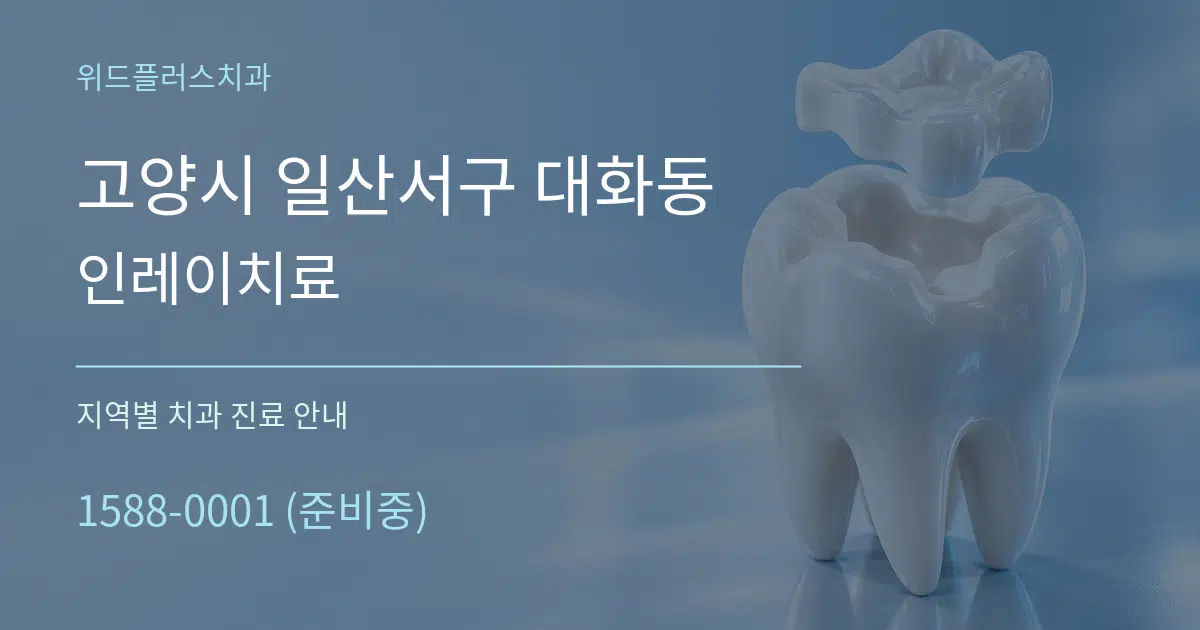 고양시 일산서구 대화동 인레이치료 대표 안내 그래픽