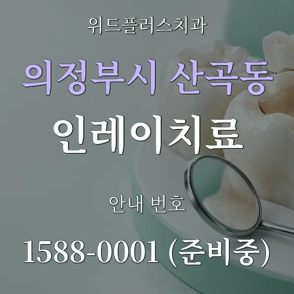 의정부시 산곡동 인레이치료 대표 안내 그래픽