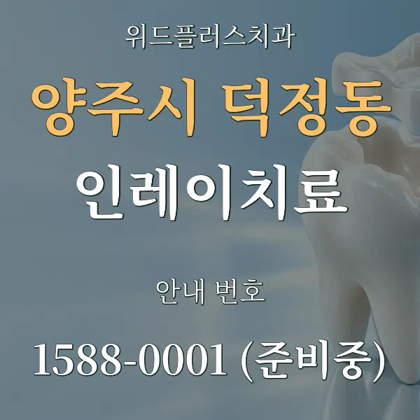 양주시 덕정동 인레이치료 대표 안내 그래픽