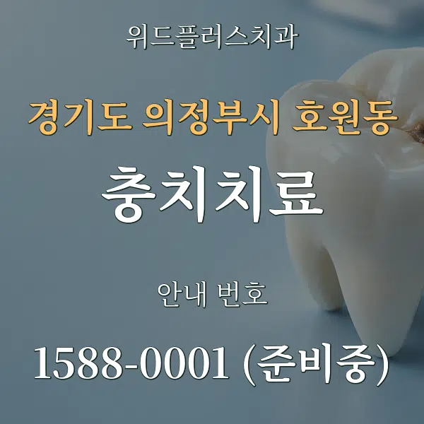 경기도 의정부시 호원동 충치치료 대표 안내 그래픽