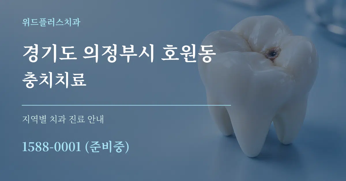 경기도 의정부시 호원동 충치치료 대표 안내 그래픽