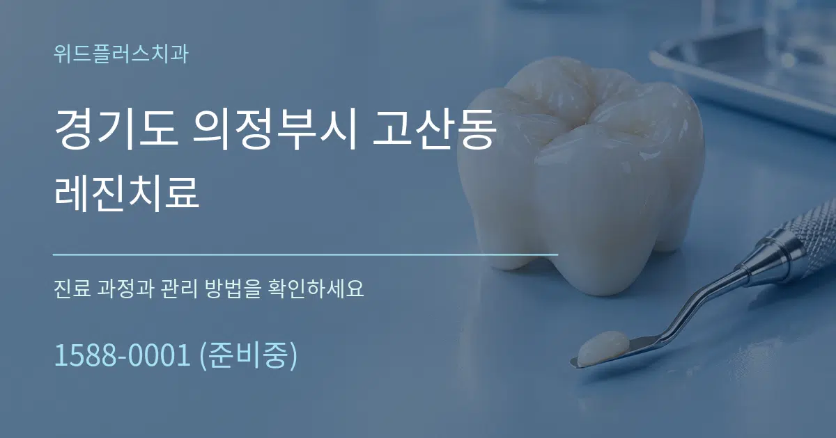 경기도 의정부시 고산동 레진치료 서비스 이용 안내 그래픽