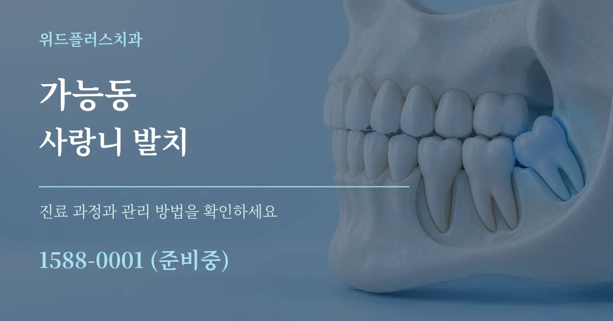 가능동 사랑니 발치 서비스 이용 안내 그래픽