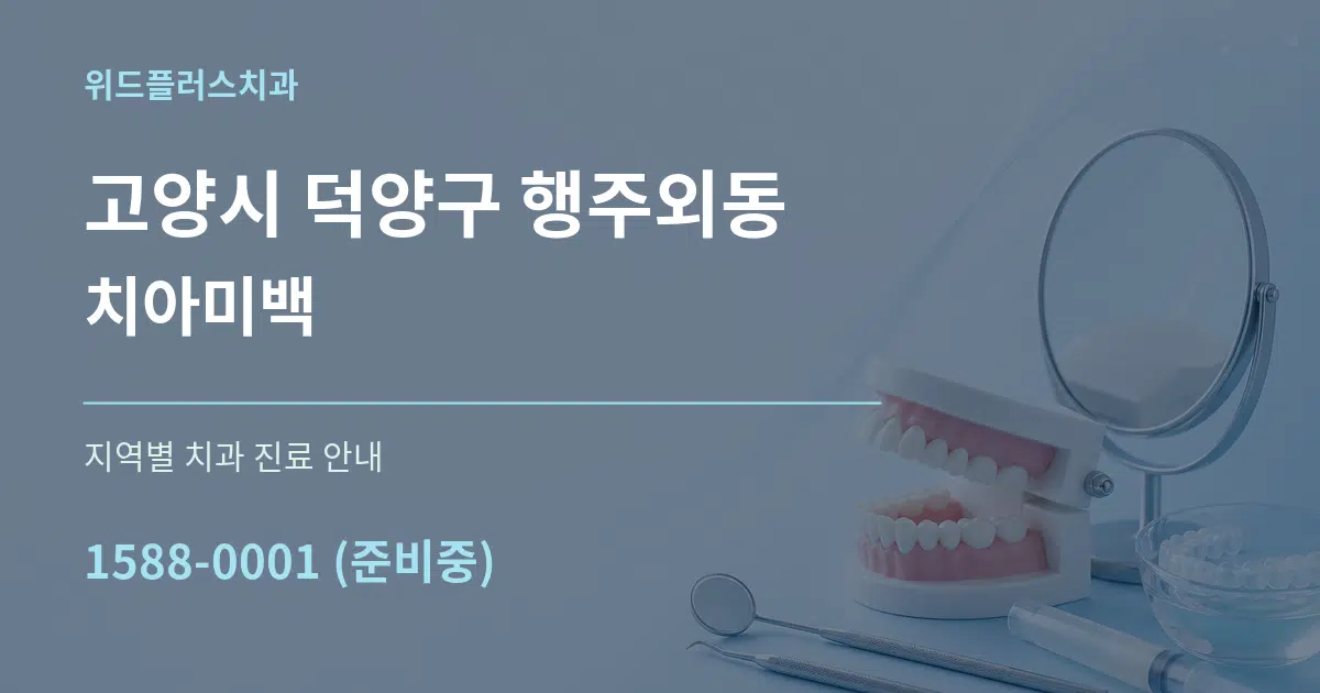 고양시 덕양구 행주외동 치아미백 대표 안내 그래픽