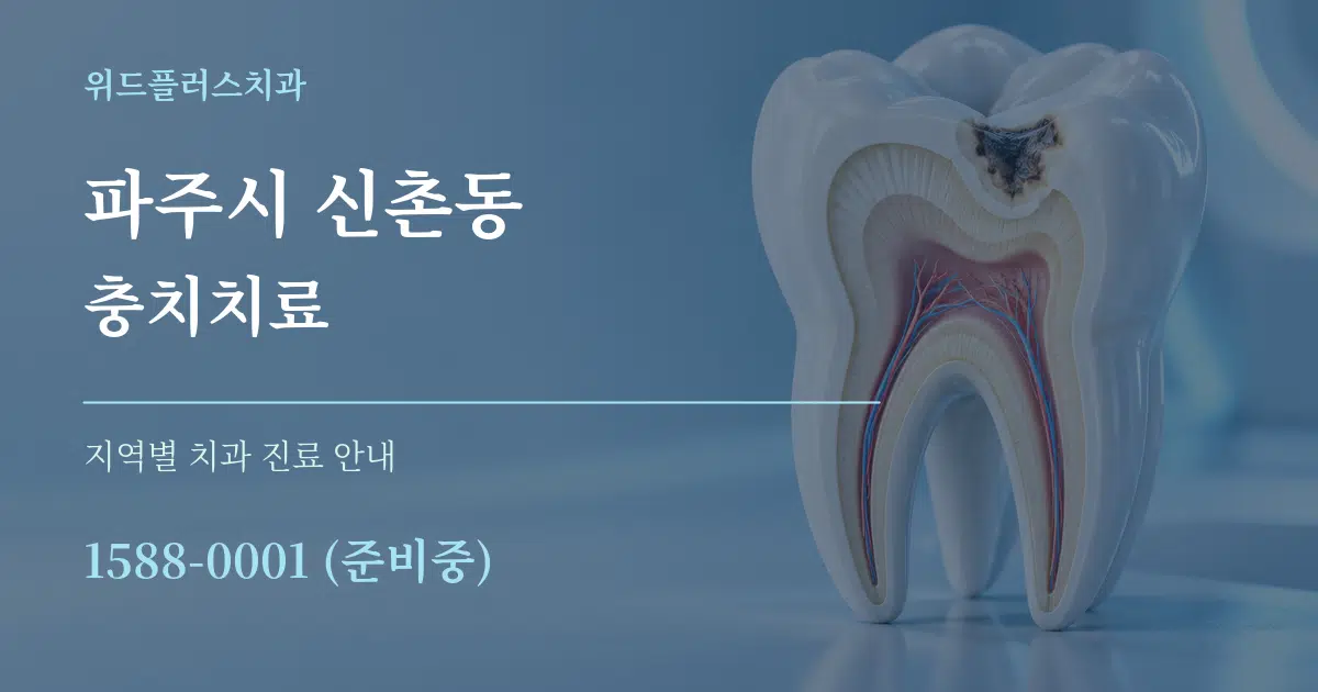 파주시 신촌동 충치치료 대표 안내 그래픽