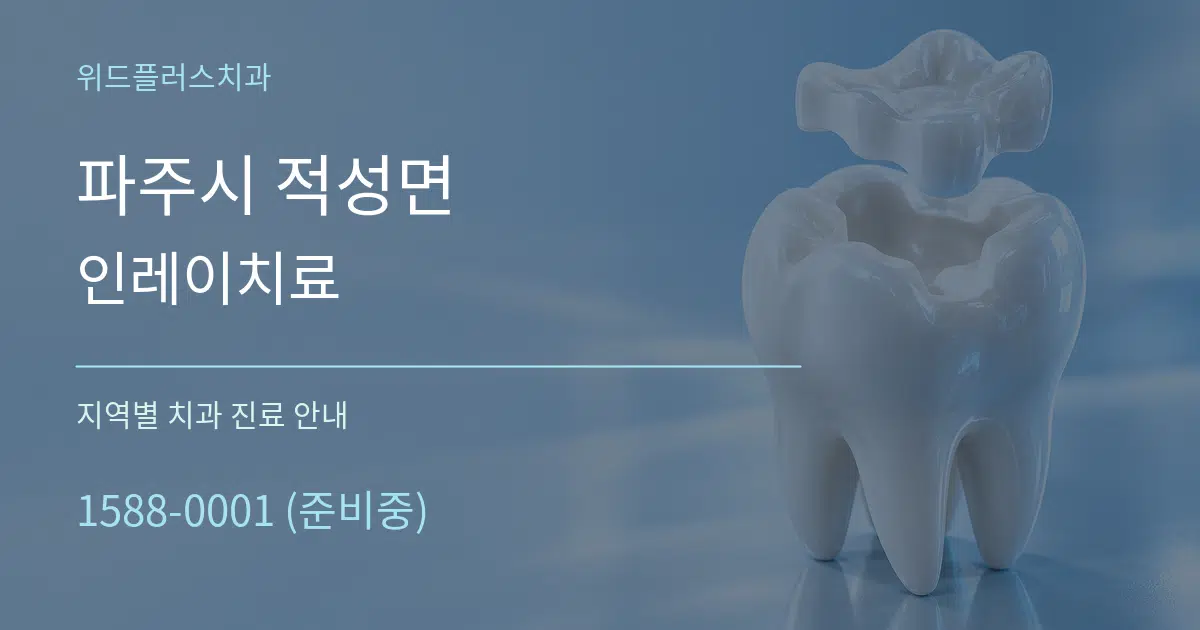 파주시 적성면 인레이치료 대표 안내 그래픽