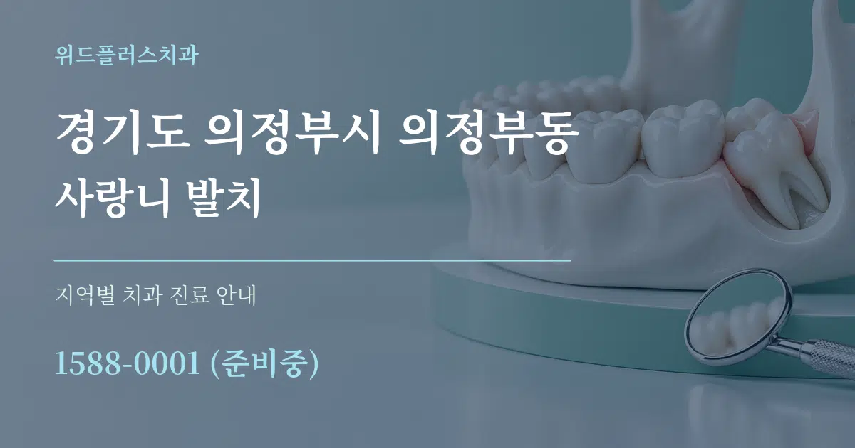 경기도 의정부시 의정부동 사랑니 발치 대표 안내 그래픽