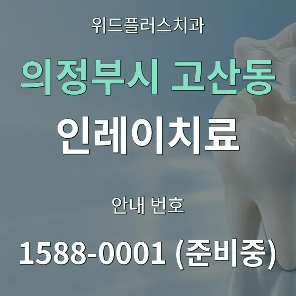 의정부시 고산동 인레이치료 대표 안내 그래픽