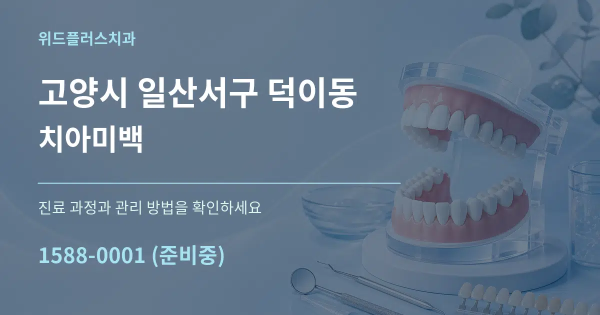 고양시 일산서구 덕이동 치아미백 서비스 이용 안내 그래픽