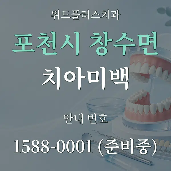 포천시 창수면 치아미백 대표 안내 그래픽