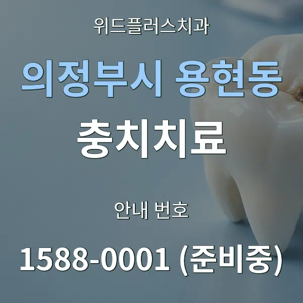 의정부시 용현동 충치치료 대표 안내 그래픽