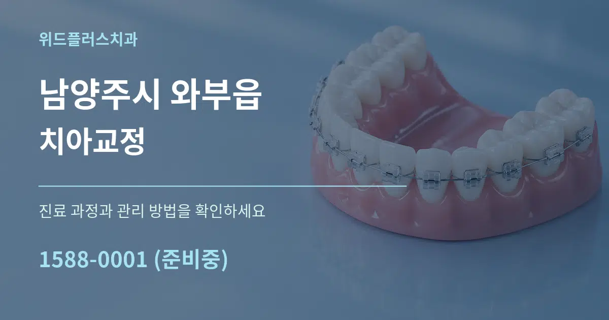남양주시 와부읍 치아교정 서비스 이용 안내 그래픽