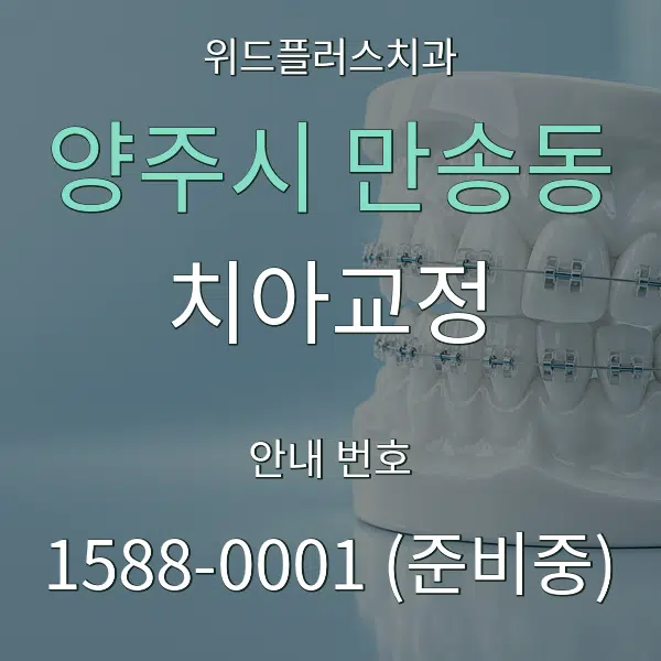 양주시 만송동 치아교정 대표 안내 그래픽