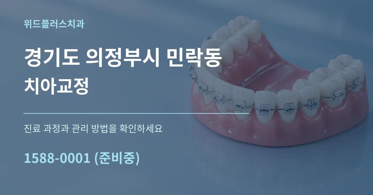 경기도 의정부시 민락동 치아교정 서비스 이용 안내 그래픽