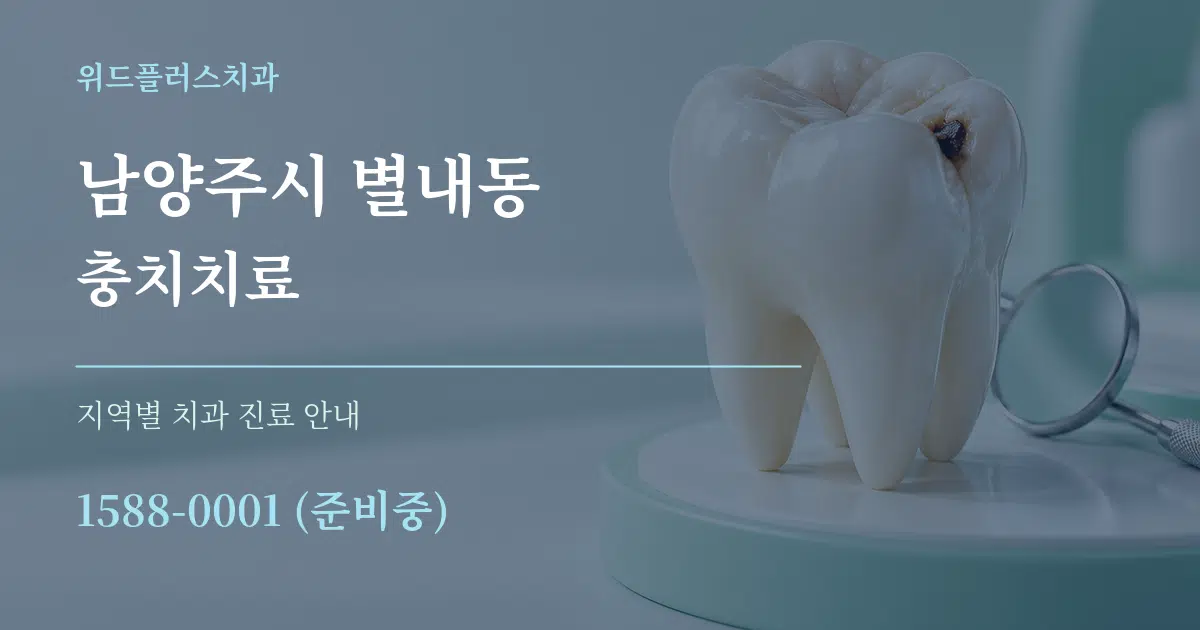 남양주시 별내동 충치치료 대표 안내 그래픽