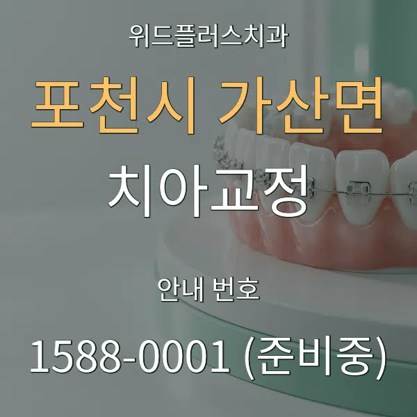 포천시 가산면 치아교정 대표 안내 그래픽