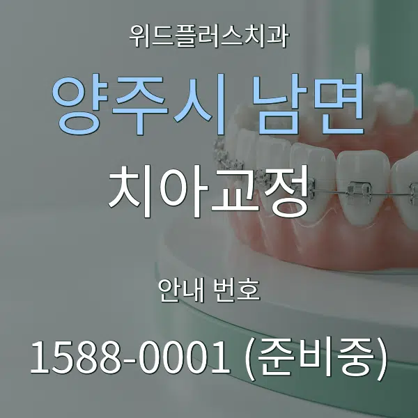 양주시 남면 치아교정 대표 안내 그래픽