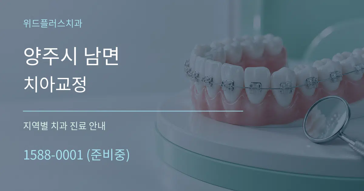 양주시 남면 치아교정 대표 안내 그래픽