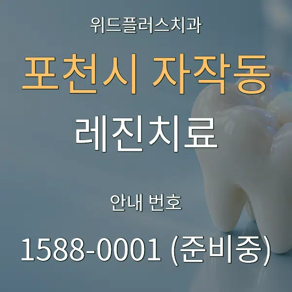 포천시 자작동 레진치료 대표 안내 그래픽