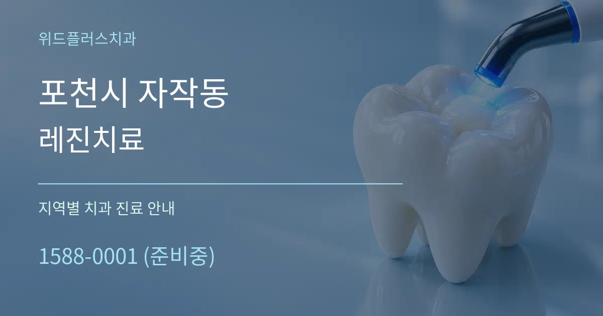 포천시 자작동 레진치료 대표 안내 그래픽