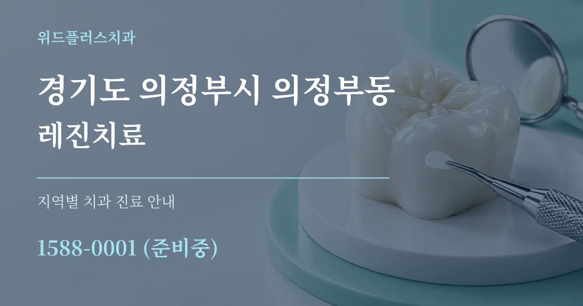 경기도 의정부시 의정부동 레진치료 대표 안내 그래픽