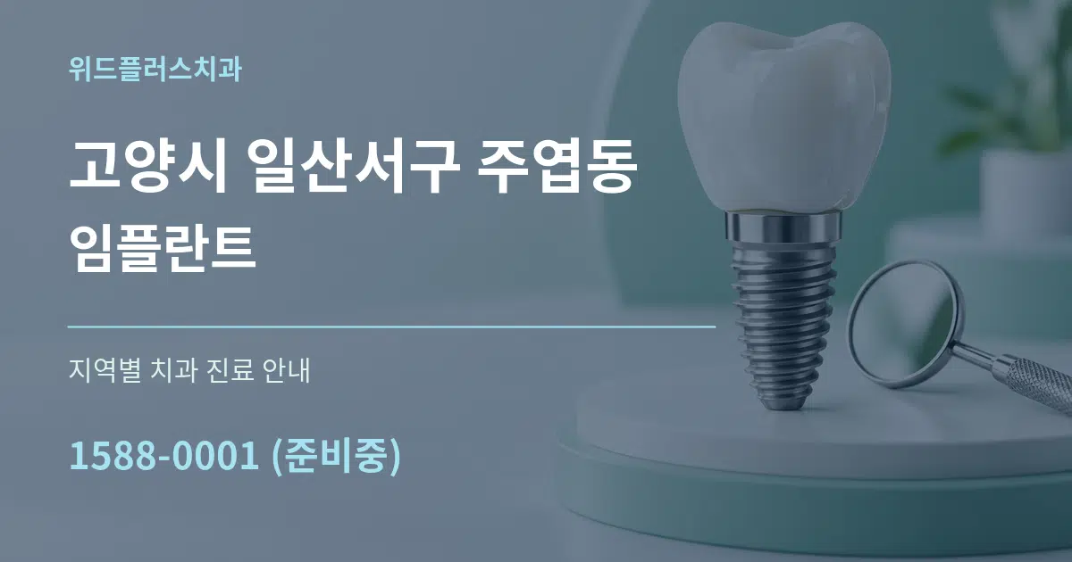 고양시 일산서구 주엽동 임플란트 대표 안내 그래픽