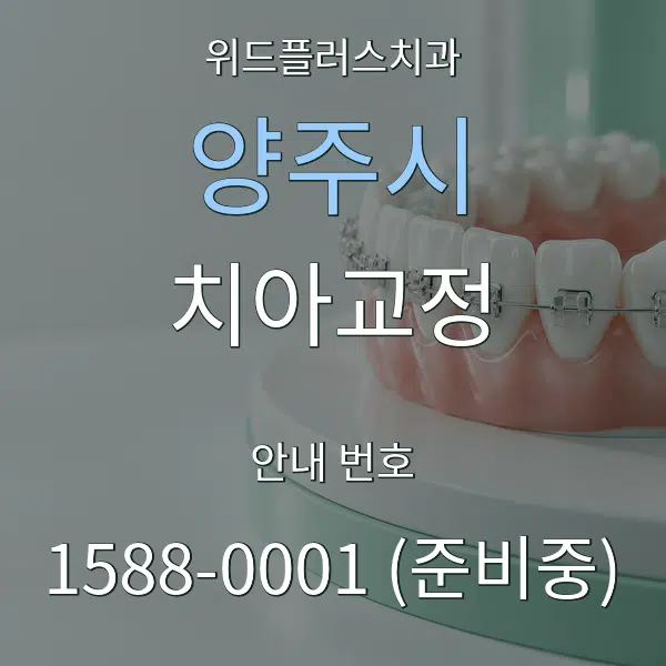 양주시 치아교정 대표 안내 그래픽