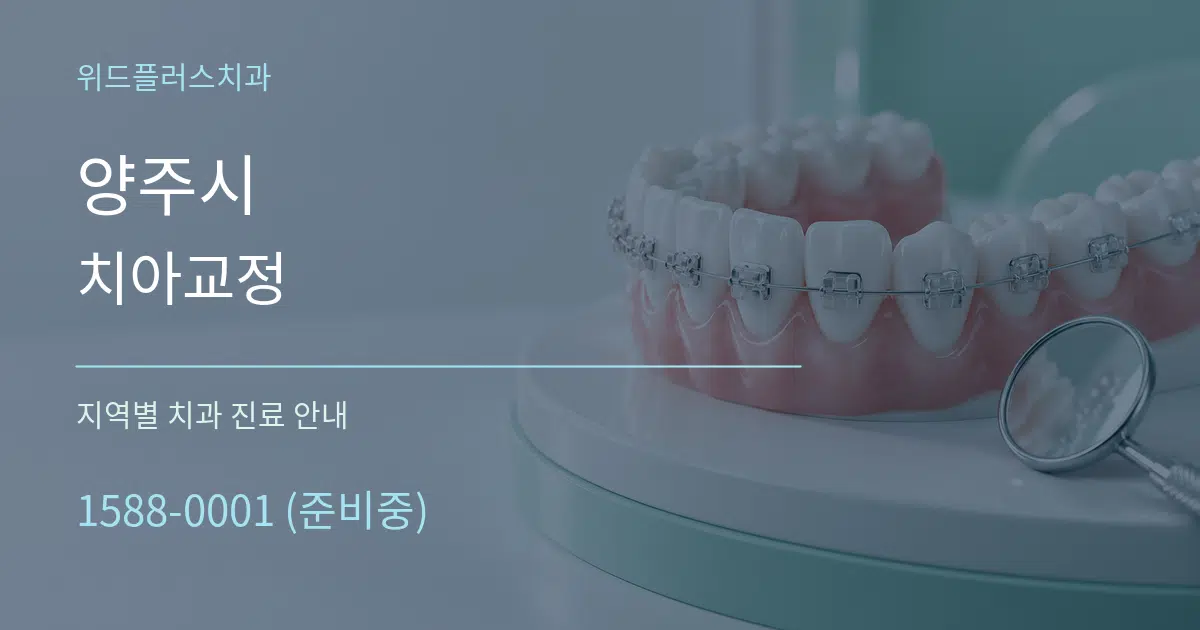 양주시 치아교정 대표 안내 그래픽