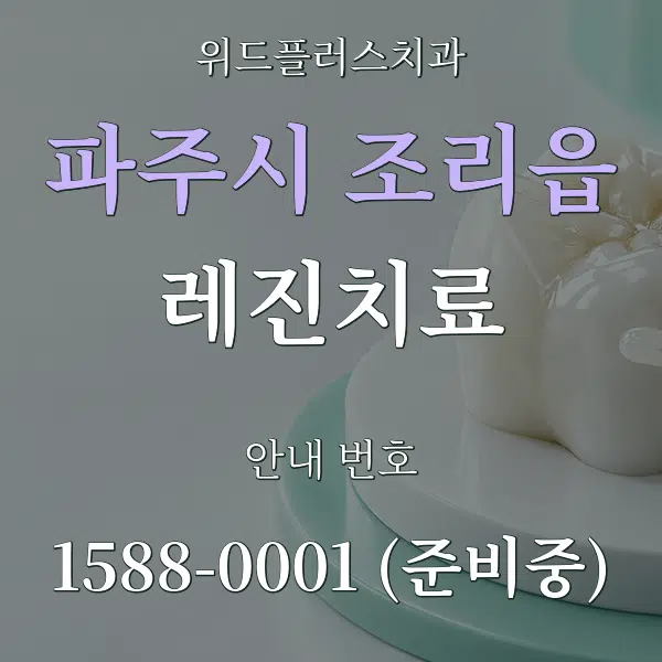 파주시 조리읍 레진치료 대표 안내 그래픽